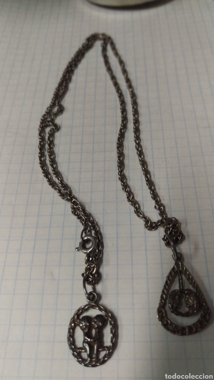 Joyeria: ANTIGUA CADENA CONTRASTADA CON 2 COLGANTES - Foto 2