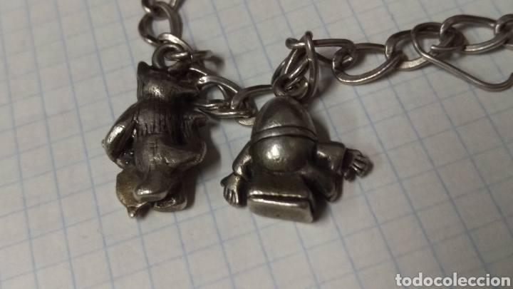 Joyeria: ANTIGUA PULSERA DE PLATA CON ABALORIOS. - Foto 5