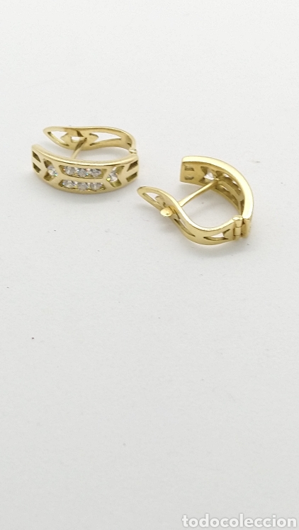 Joyeria: Pendientes circonita en oro 18 kts. 4,65grms. - Foto 2