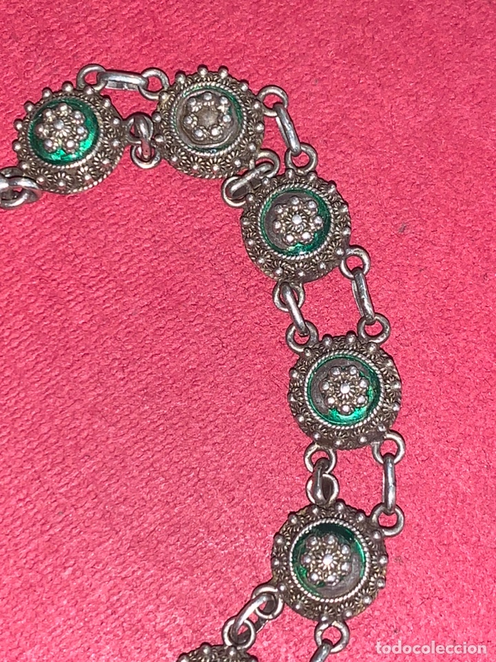 Joyeria: Preciosa pulsera en plata de Ley y esmalte verde - Foto 2