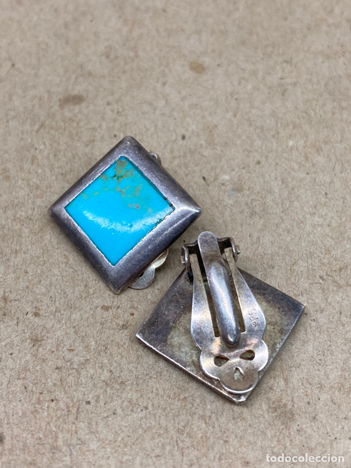 Joyeria: Pendientes de plata y turquesa/P66 - Foto 2