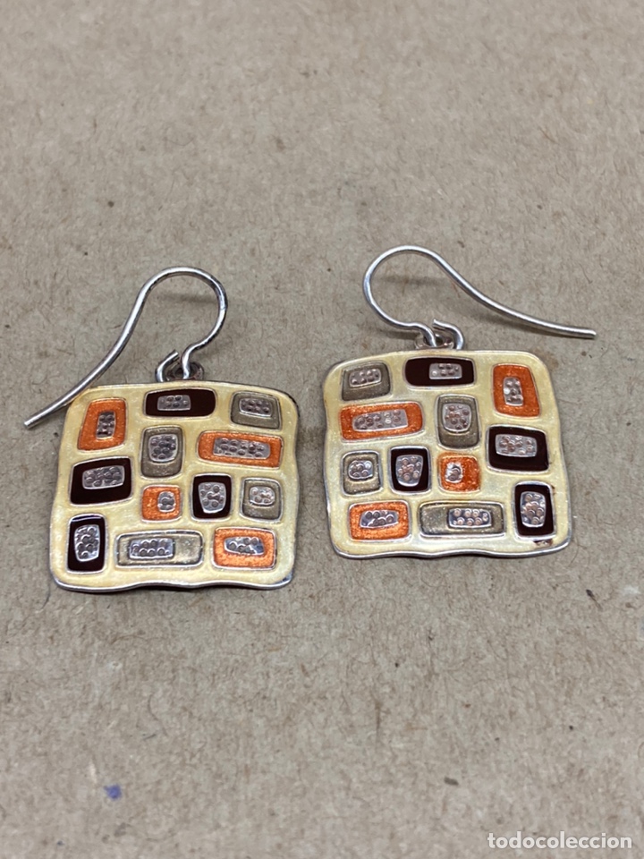 Joyeria: Pendientes de plata y esmaltado /P123 - Foto 1