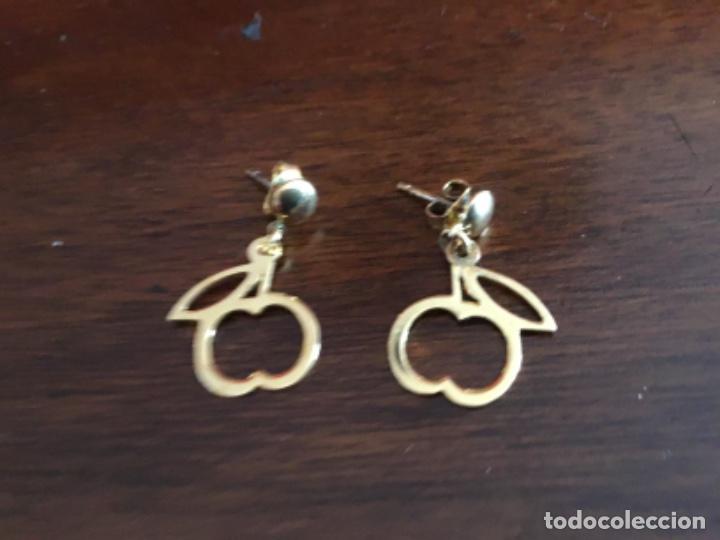 Joyeria: PENDIENTES DE PLATA CHAPADOS EN ORO. MANZANAS - Foto 1