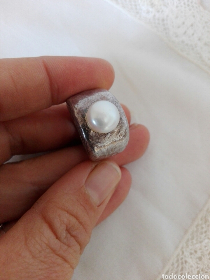 gran anillo vintage plata 925 con - Compra venta en todocoleccion