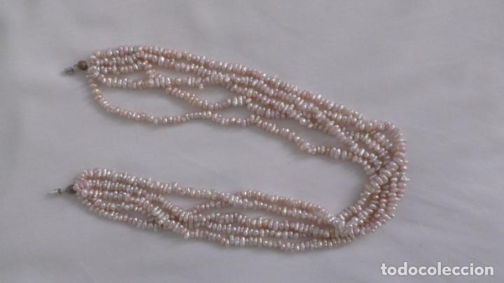 Joyeria: Collar de perlas rosadas de agua dulce. - Foto 3