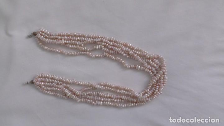 Joyeria: Collar de perlas rosadas de agua dulce. - Foto 5