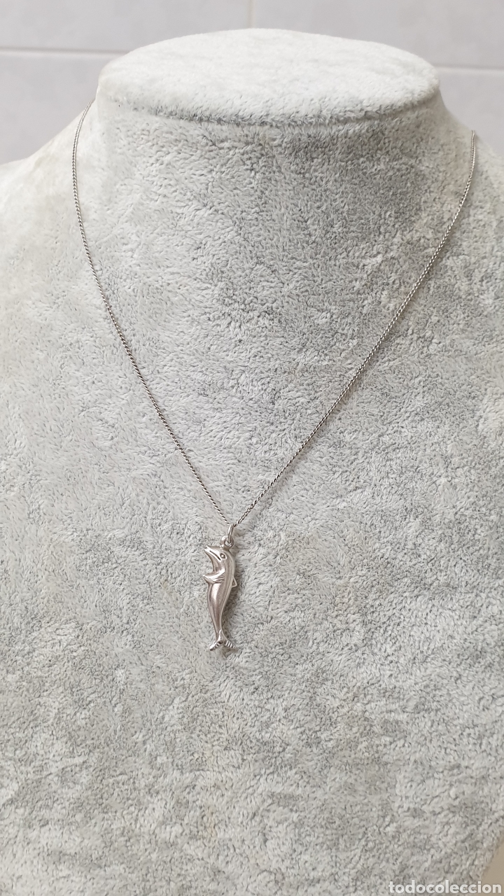 Joyeria: CADENA Y COLGANTE EN PLATA DE LEY EN FORMA DELFIN - Foto 3