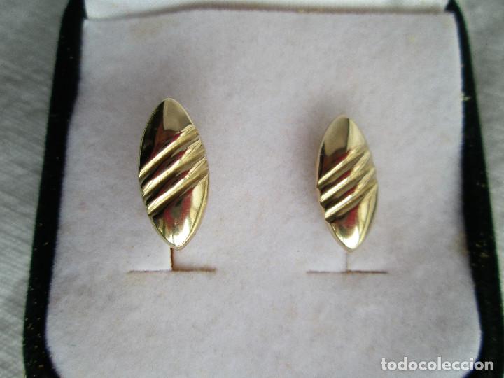 Joyeria: PENDIENTES CHAPADO EN ORO DE 18 KLTS. - SIN ESTRENAR - Foto 2