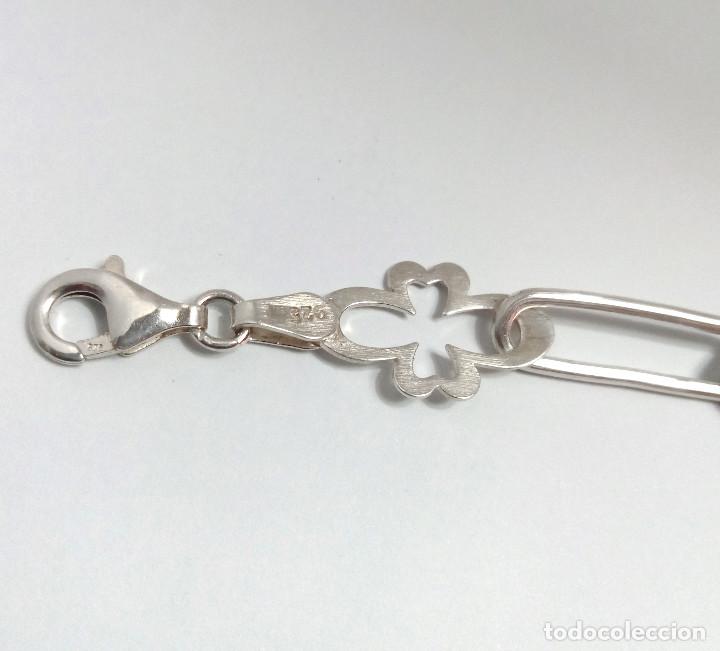 Joyeria: PULSERA DE PLATA DE LEY EN BRILLO Y MATE - MEDIDA 19 cm. - Foto 4