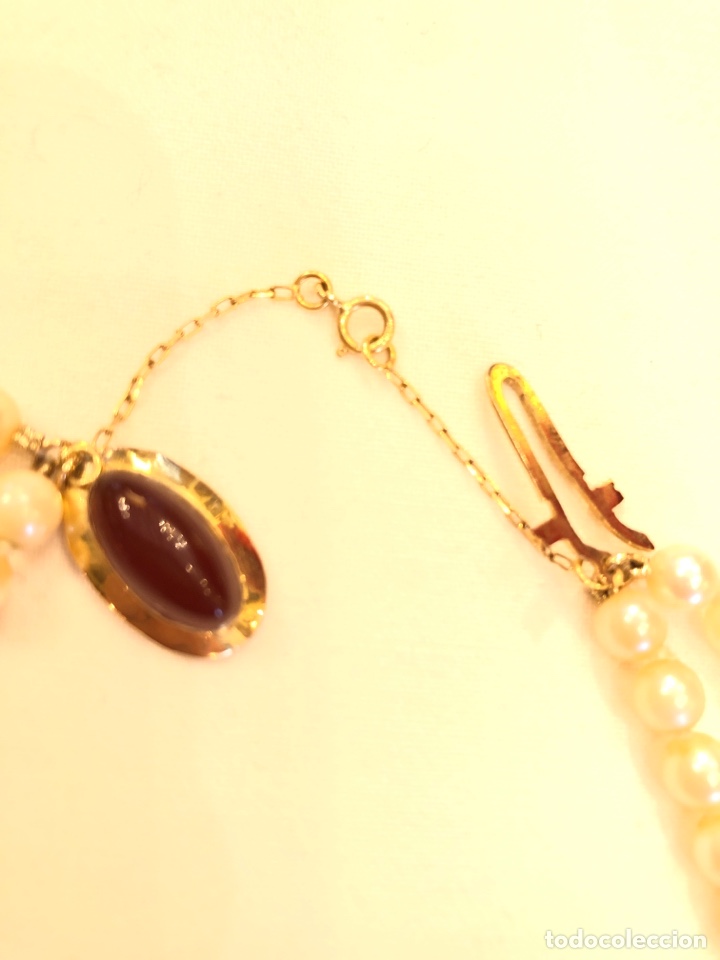 Joyeria: Collar de perlas cultivadas y broche de oro - Foto 5
