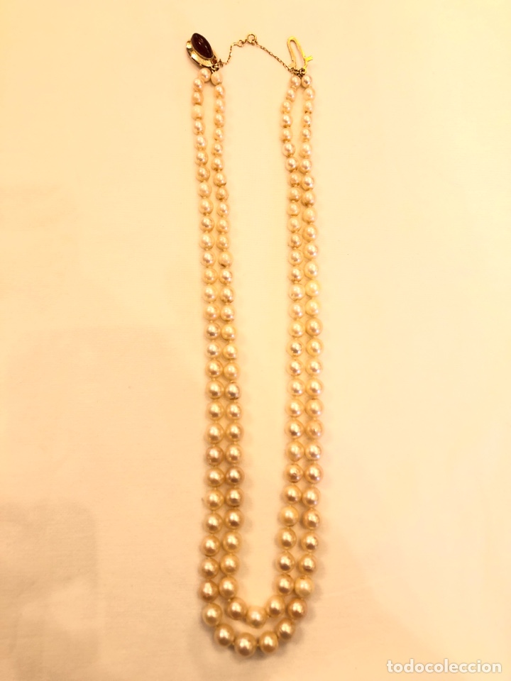 Joyeria: Collar de perlas cultivadas y broche de oro - Foto 9