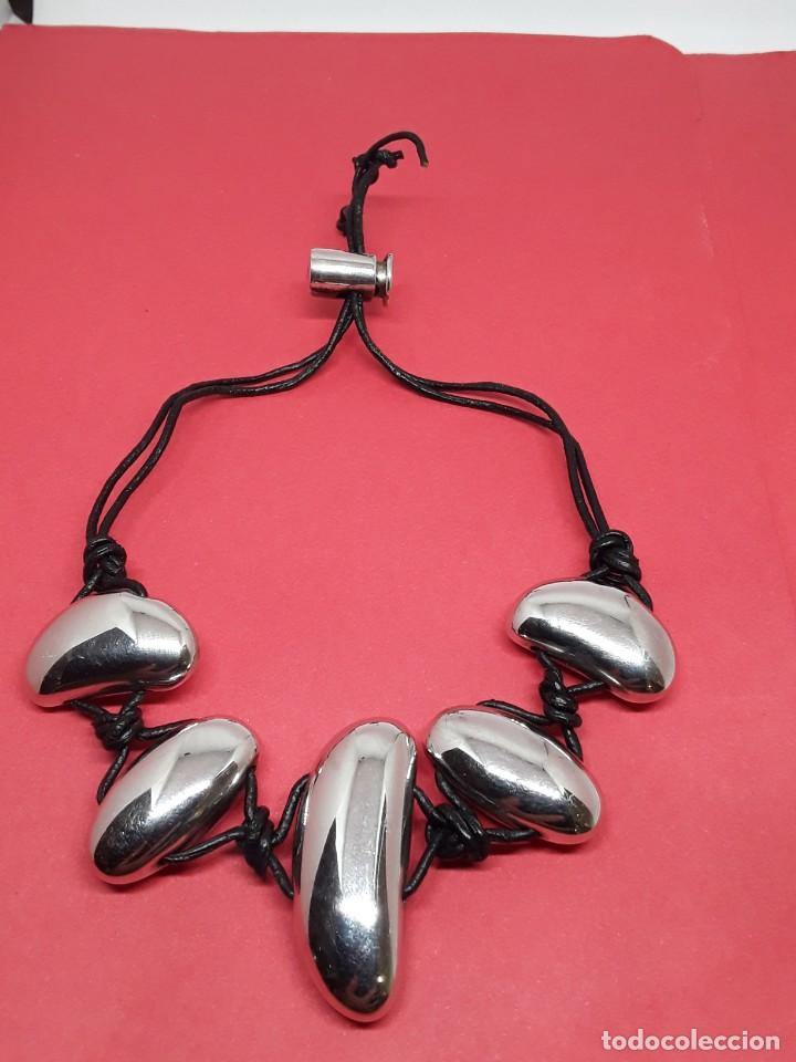 Joyeria: PULSERA DE PLATA DE LEY Y CUERO. NUEVA - Foto 1