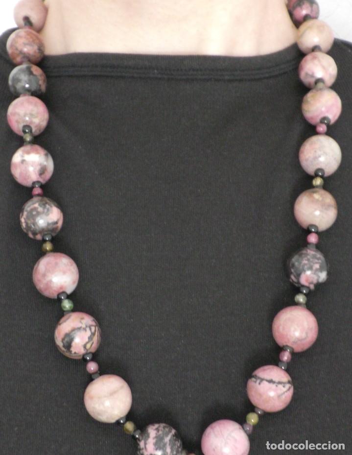 Joyeria: Collar de bolas de mineral jaspeado - Foto 6