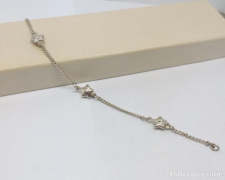 Joyeria: PULSERA DE PLATA DE LEY CON ESTRELLAS - MEDIDA 18 cm - Foto 2