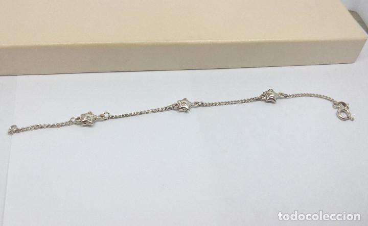 Joyeria: PULSERA DE PLATA DE LEY CON ESTRELLAS - MEDIDA 18 cm - Foto 3