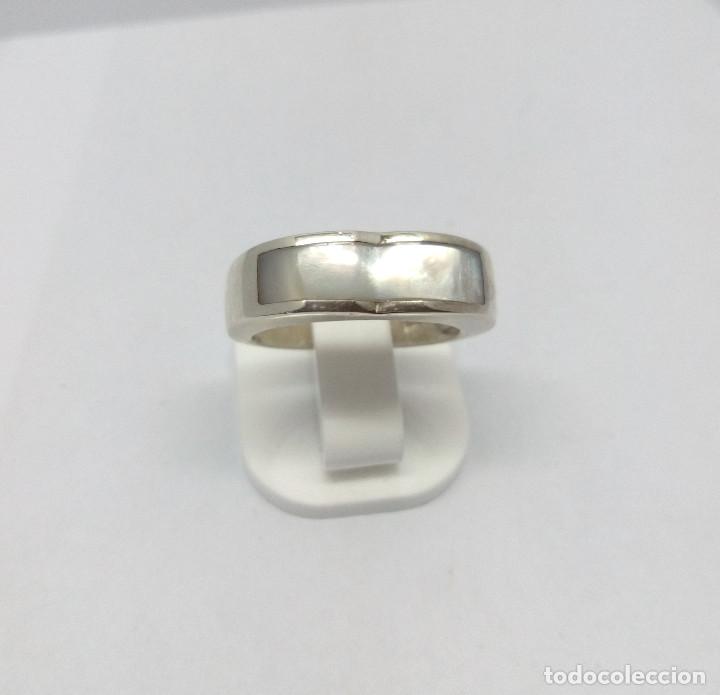 Joyeria: ANILLO (TALLA 18) DE PLATA DE LEY CON N&Aacute;CAR - Foto 2
