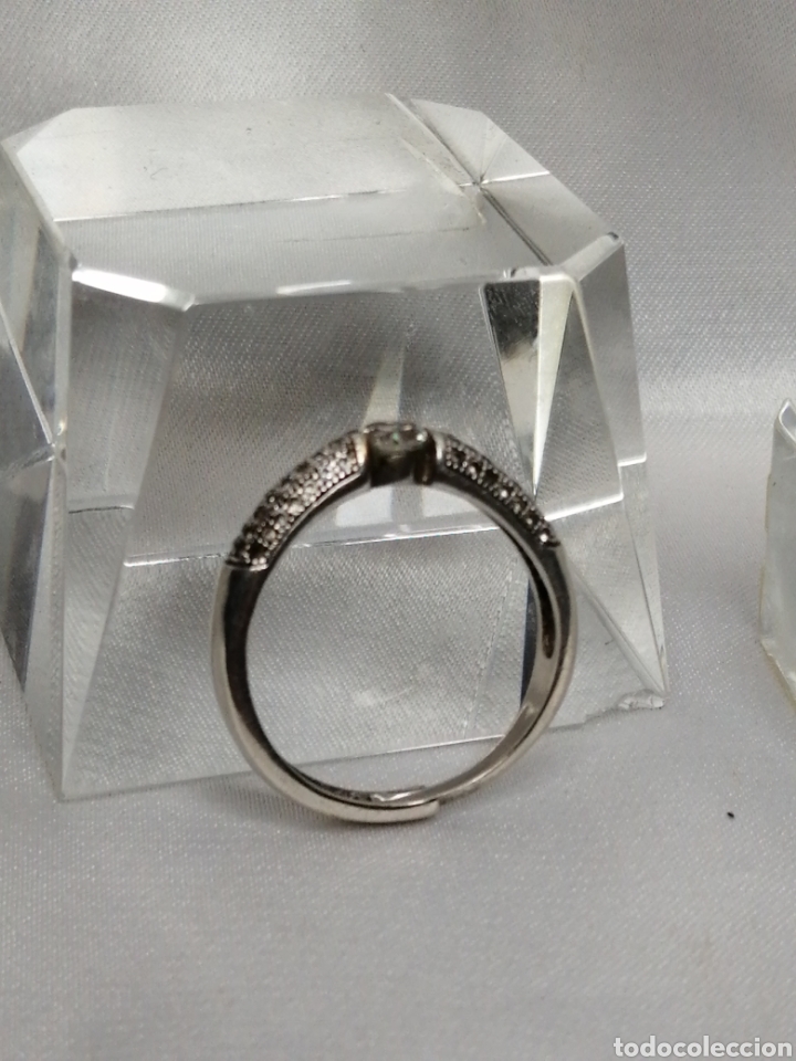 Joyeria: Anillo ajustable plata de ley y cuarzo blanco - Foto 2
