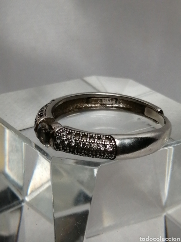Joyeria: Anillo ajustable plata de ley y cuarzo blanco - Foto 4