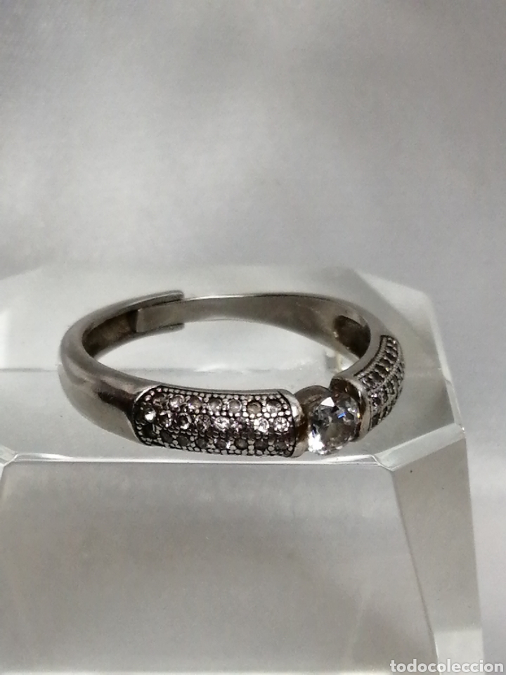 Joyeria: Anillo ajustable plata de ley y cuarzo blanco - Foto 1