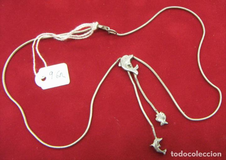 Joyeria: Gargantilla de plata con dos delfines y un pez - Foto 1