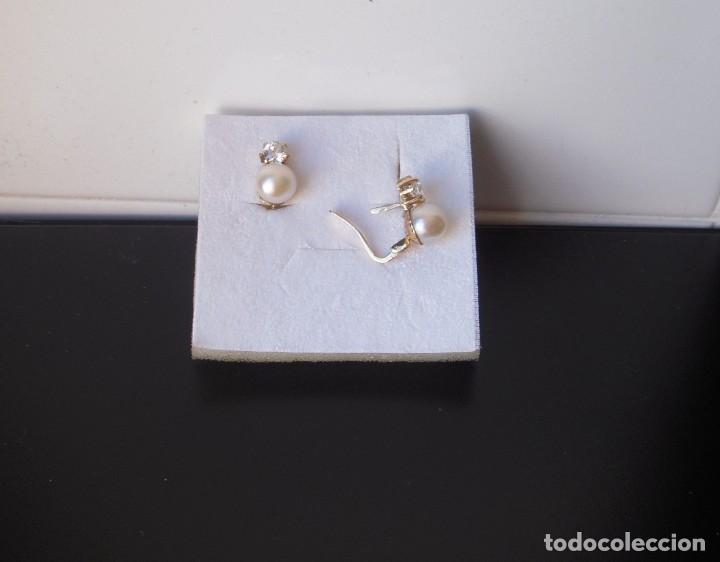 Joyeria: PENDIENTES DE ORO AMARILLO CON PERLA - Foto 2