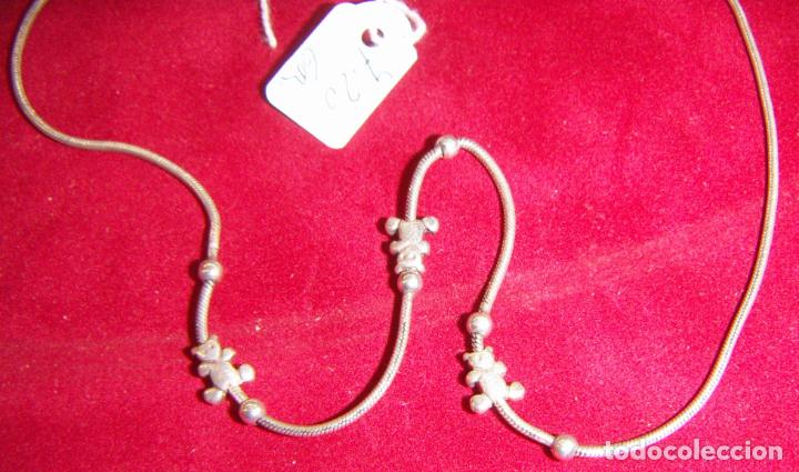Joyeria: Cadena de plata con tres ositos - Foto 2
