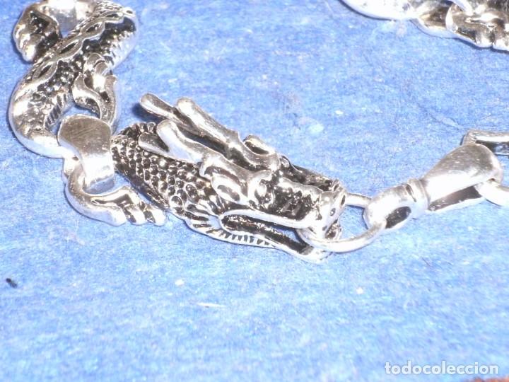 Joyeria: PULSERA PLATEADA ORIENTAL DRAGON O PERRO FOO. - Foto 3