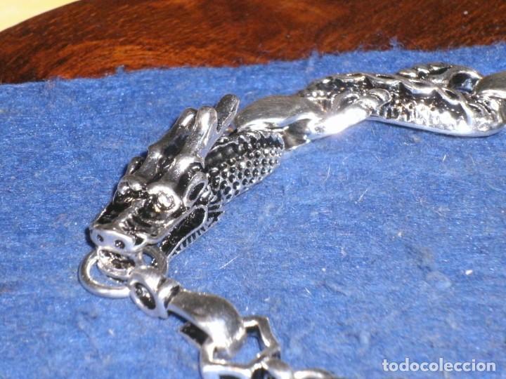Joyeria: PULSERA PLATEADA ORIENTAL DRAGON O PERRO FOO. - Foto 5