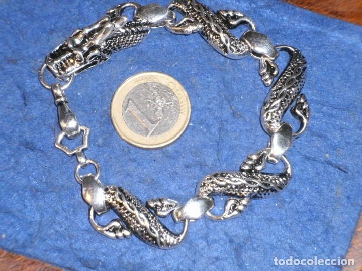 Joyeria: PULSERA PLATEADA ORIENTAL DRAGON O PERRO FOO. - Foto 6