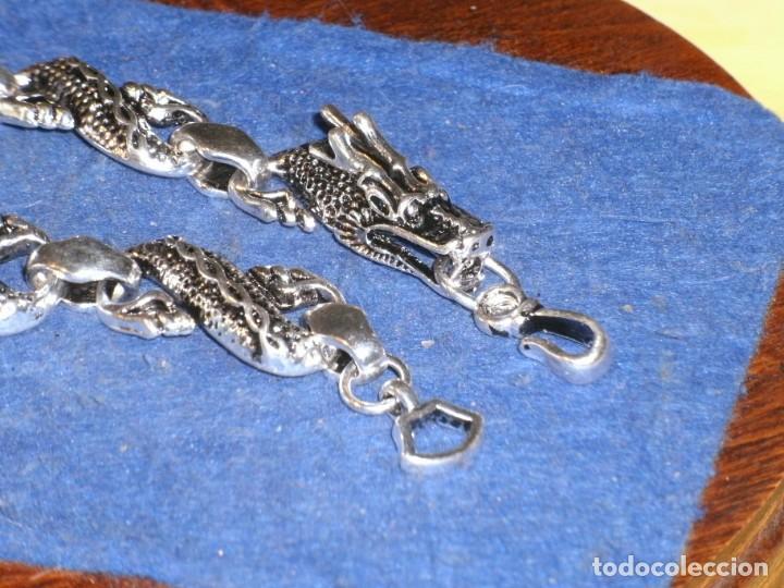 Joyeria: PULSERA PLATEADA ORIENTAL DRAGON O PERRO FOO. - Foto 8