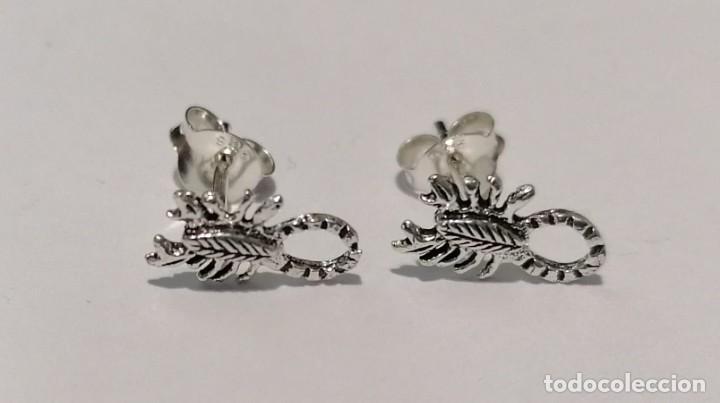 Joyeria: pendientes escorpion en plata de ley - 10x6mm - Foto 1