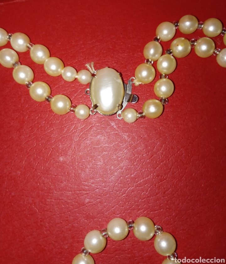 Joyeria: COLLAR DE PERLAS - CON BROCHE DE NACAR EN SU CIERRE - Foto 4