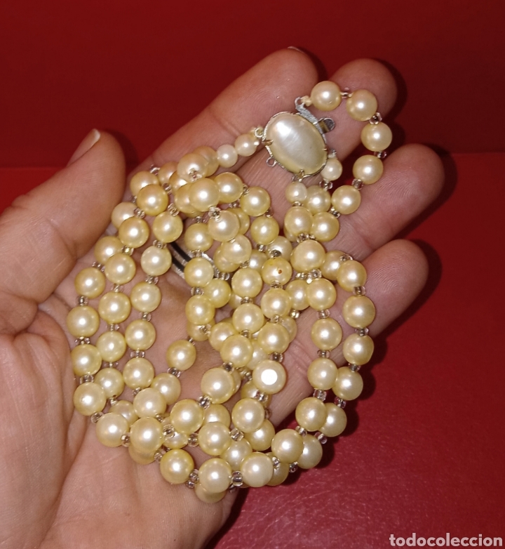 Joyeria: COLLAR DE PERLAS - CON BROCHE DE NACAR EN SU CIERRE - Foto 1
