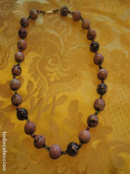 Joyeria: Collar de bolas de mineral jaspeado - Foto 9
