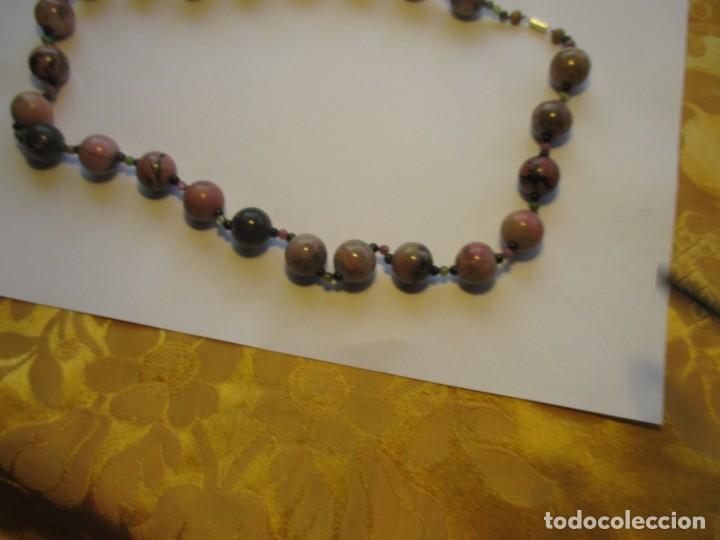 Joyeria: Collar de bolas de mineral jaspeado - Foto 17
