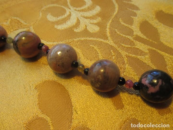 Joyeria: Collar de bolas de mineral jaspeado - Foto 10