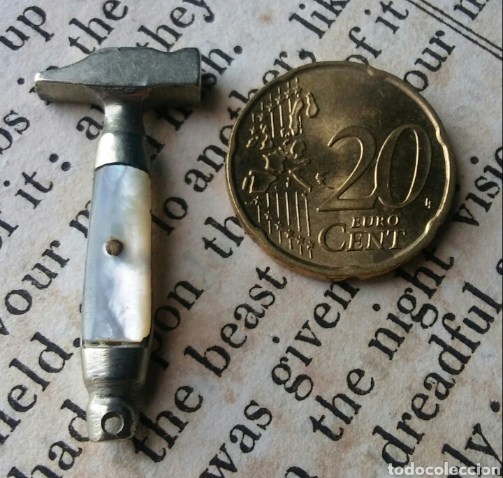 Joyeria: colgante Martillo - hierro y nacar - Foto 2