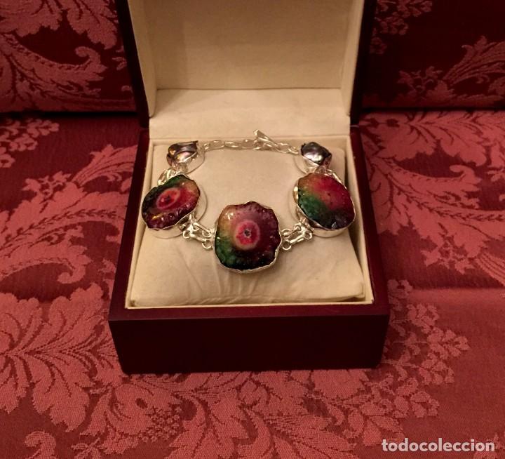 Joyeria: PULSERA CON CUARZOS SOLARES Y PERLAS BARROCAS - 39 GRAMOS. - Foto 2