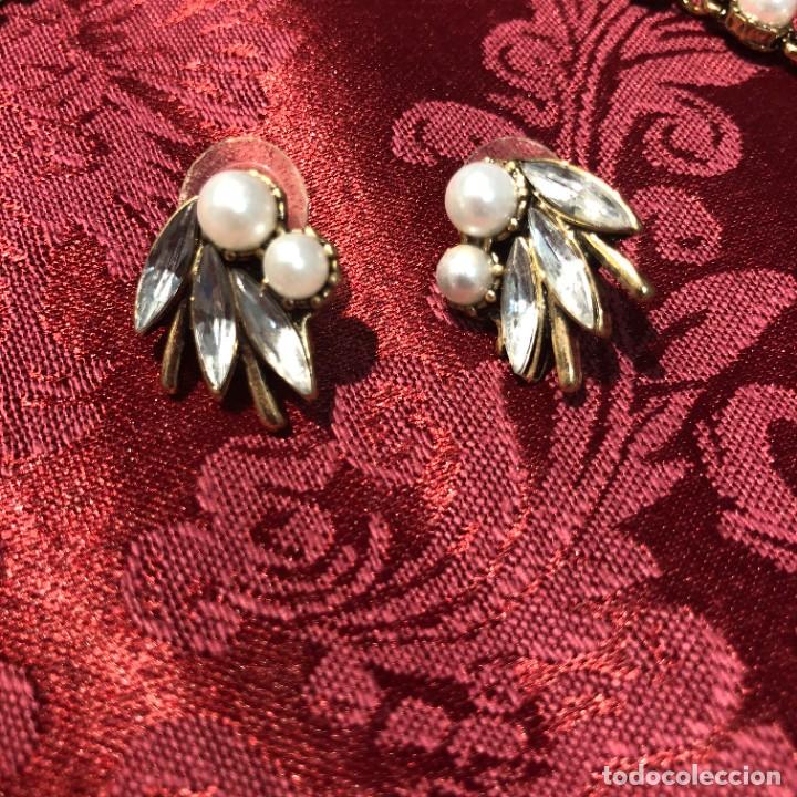 Joyeria: GARGANTILLA Y PENDIENTES PERLAS Y CRISTAL - Foto 3