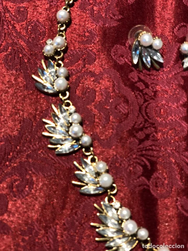 Joyeria: GARGANTILLA Y PENDIENTES PERLAS Y CRISTAL - Foto 4