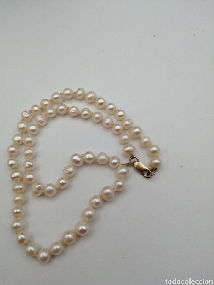 Joyeria: Antiguo collar perlas blancas agua salada - Foto 3