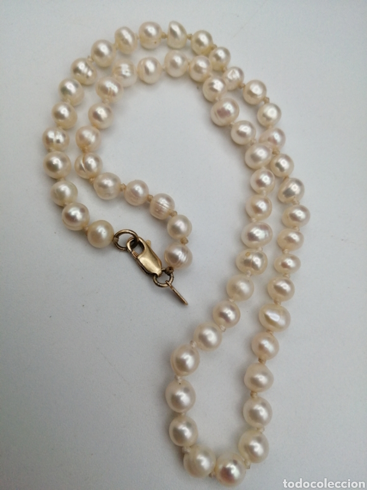 Joyeria: Antiguo collar perlas blancas agua salada - Foto 4