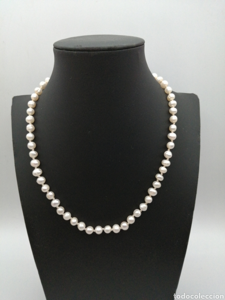 Joyeria: Antiguo collar perlas blancas agua salada - Foto 1