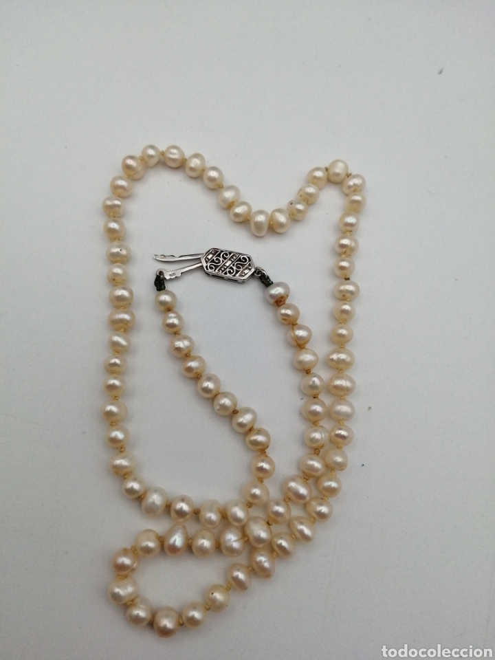Joyeria: Antiguo collar perlas blancas agua salada - Foto 5