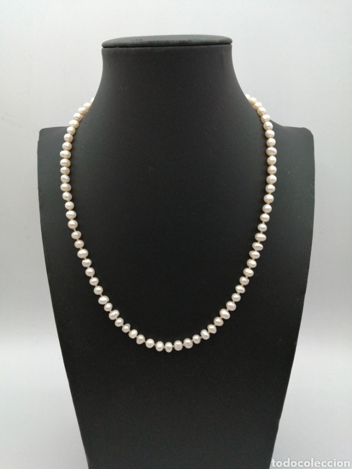 Joyeria: Antiguo collar perlas blancas agua salada - Foto 1