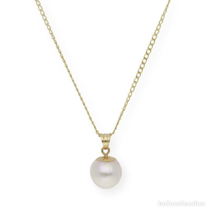 Joyeria: Conjunto de pendientes y collar de oro de ley y perlas akoya - Foto 4 - 228251610