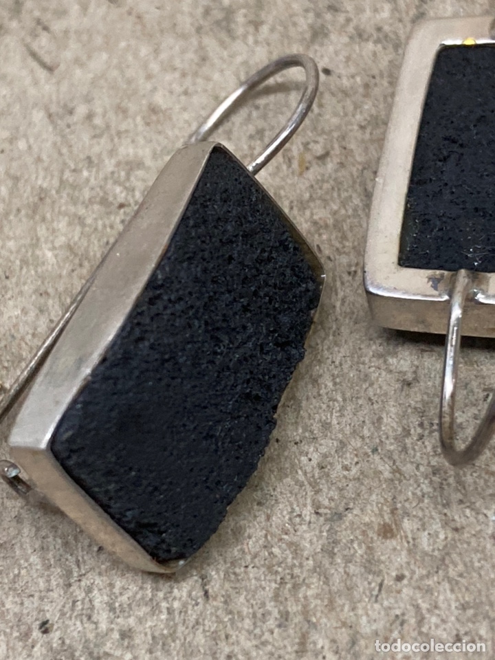 Joyeria: Pendientes de plata con piedra volc&aacute;nica - Foto 2