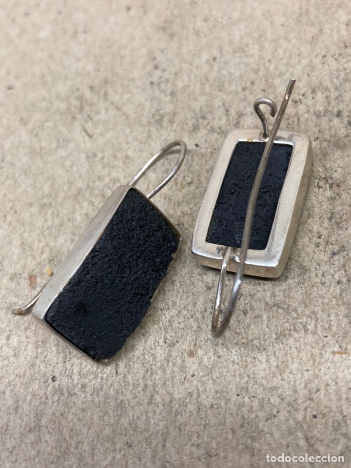Joyeria: Pendientes de plata con piedra volc&aacute;nica - Foto 1