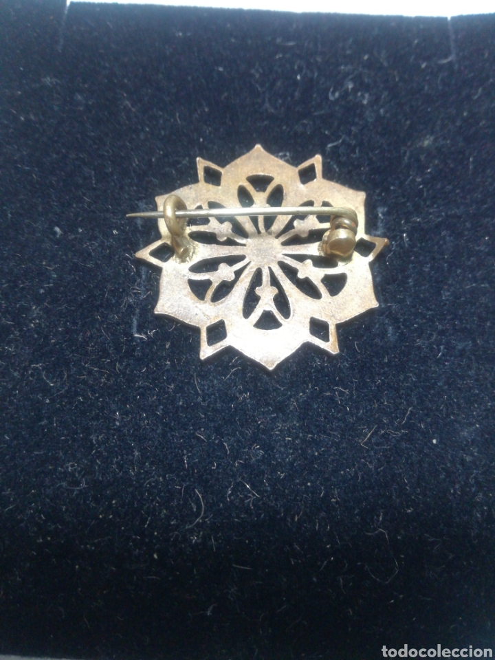 Joyeria: Broche antiguo dorado con esmalte - Foto 3