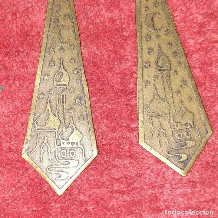 Joyeria: PENDIENTES. BRONCE. TURQUIA(?). CIRCA 1930 - Foto 4